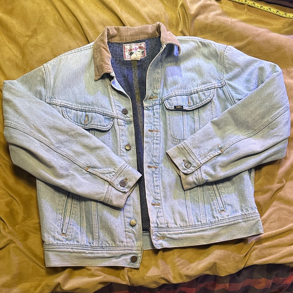 Riders by Lee Light Blue Denim Jacket with Brown Collar